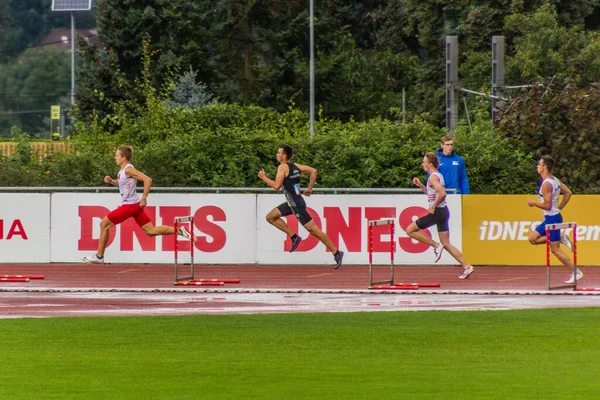 Plzen Czechia Agosto 2021 Corredores Vallas Campeonato Checo Atletismo Menos —  Fotos de Stock