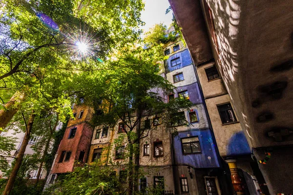 Wiedeń Austria Wrzesień 2021 Dom Hundertwassera Wiedniu Austria — Zdjęcie stockowe