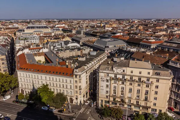 Luftaufnahme Von Budapest Von Der Kuppel Des Stephansdoms Ungarn — Stockfoto