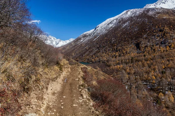 Trilha Caminhadas Vale Haizi Perto Montanha Siguniang Província Sichuan China — Fotografia de Stock