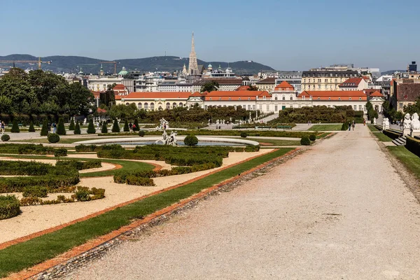 Jardín Del Palacio Belvedere Viena Austria — Foto de Stock