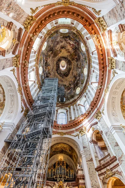 Wiedeń Austria Wrzesień 2021 Kopuła Kościoła Karola Wiedniu Austria — Zdjęcie stockowe