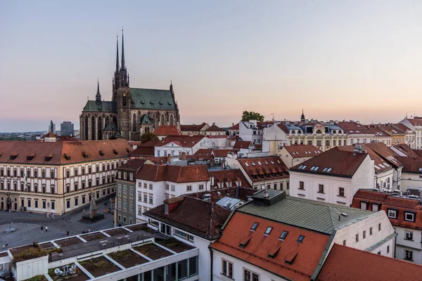 Panorama Města Brna Katedrálou Petra Pavla Česká Republika — Stock fotografie