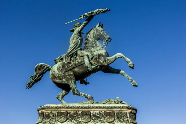 Вена Австрия Сентября 2021 Статуя Князя Евгения Гофбургского Вене Австрия — стоковое фото