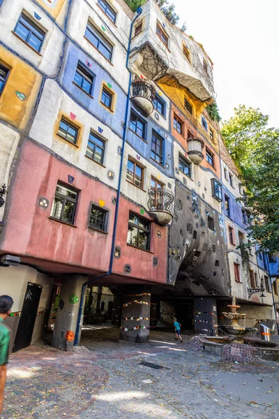 Wiedeń Austria Wrzesień 2021 Dom Hundertwassera Wiedniu Austria — Zdjęcie stockowe