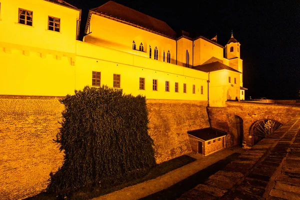 Vue Nuit Château Spilberk Brno République Tchèque — Photo