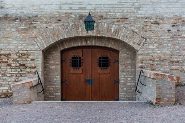 Stare Drzwi Spilberk Zamek Brnie Czechy — Zdjęcie stockowe