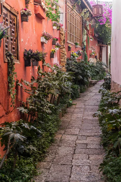 Narrow Alley Old Town Lijiang Yunnan Province China — Stock Photo, Image
