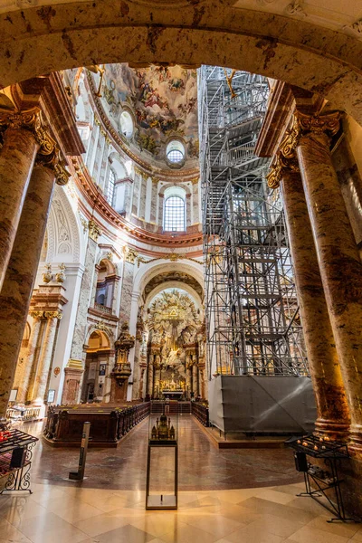 Vienna Rakousko Září 2021 Interiér Karlskirche Kostel Karla Vídni Rakousko — Stock fotografie