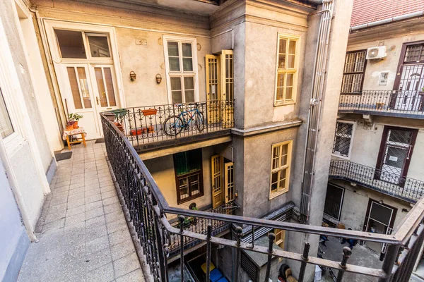 Cortile Interno Una Casa Residenziale Nel Centro Budapest Ungheria — Foto Stock