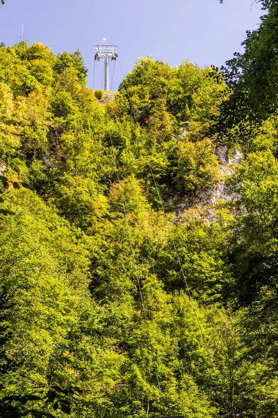 Cable Car Pusty Zleb Valley Punkevni Cave Czech Republic — Stock Photo, Image