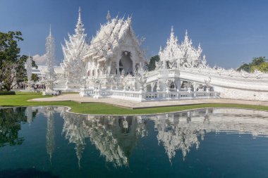 Chiang Rai, Tayland yakınlarındaki Wat Rong Khun (Beyaz Tapınak)