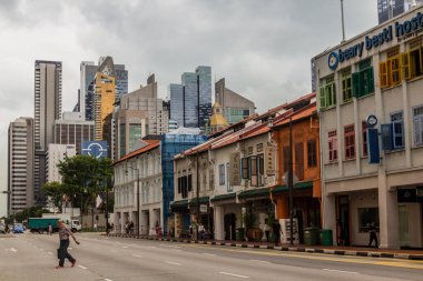 SİNGAPORE, SINGAPORE 17 ARALIK 2019 Singapur 'un Çin Mahallesi.