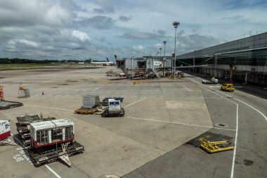 SINGAPORE, SINGAPORE - 16 ARALIK 2019 Singapur Changi Havaalanı