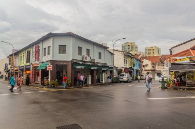 ŞARKI, ŞARKI - 16 ARALIK 2019 Singapur 'un küçük Hindistan mahallesi.