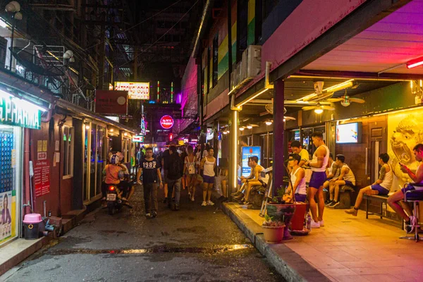 Bangkok Thailand December 2019 Night View Alley Patpong District Bangkok — 图库照片