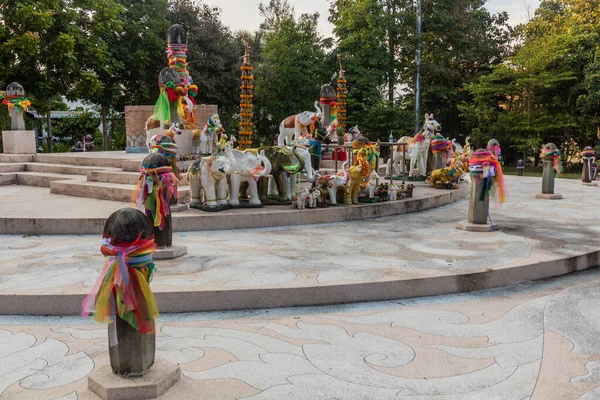 stock image CHIANG RAI, THAILAND - DECEMBER 1, 2019: Navel City Pillar in Chiang Rai, Thailand