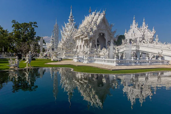 Wat Rong Khun Weißer Tempel Der Provinz Chiang Rai Thailand — Stockfoto