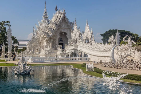Wat Rong Khun Temple Blanc Dans Province Chiang Rai Thaïlande — Photo