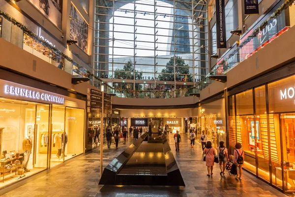 Singapore Singapore December 2019 Interior Shoppes Marina Bay Sands Shopping — стокове фото