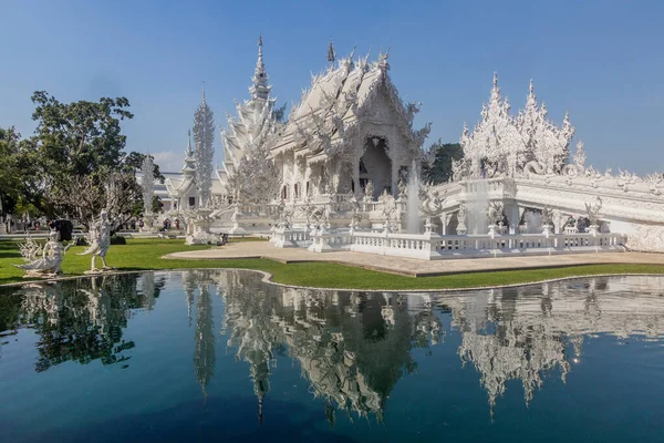 Wat Rong Khun Templo Branco Província Chiang Rai Tailândia — Fotografia de Stock