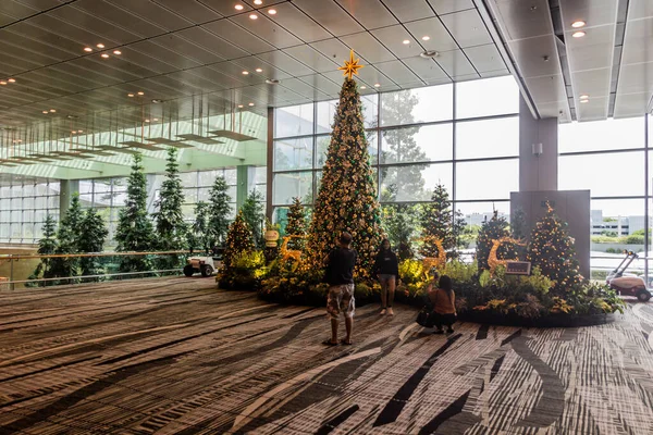 Singapore Singapore December 2019 Karácsonyfa Szingapúrban Changi Repülőtéren — Stock Fotó
