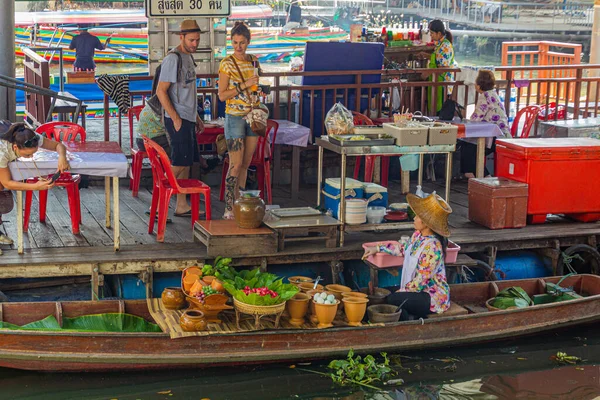 Bangkok Tailandia Diciembre 2019 Taling Chan Mercado Flotante Bangkok Tailandia —  Fotos de Stock