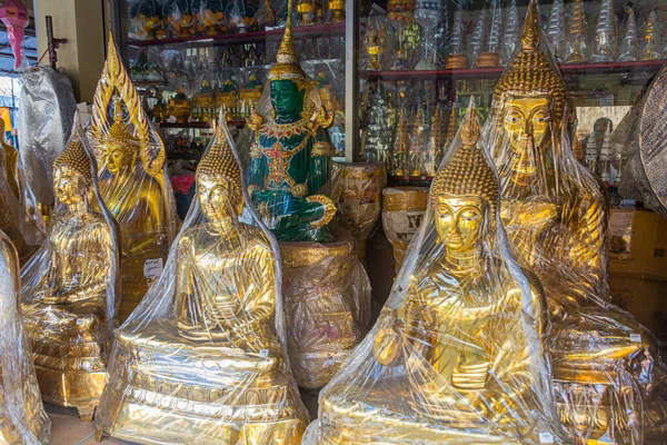 Chiang Rai Tajlandia Grudzień 2019 Posągi Buddy Sprzedaż Chiang Rai — Zdjęcie stockowe