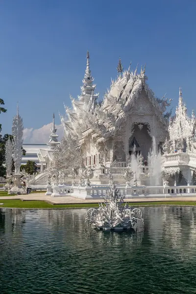 Wat Rong Khun Tempio Bianco Nella Provincia Chiang Rai Thailandia — Foto Stock