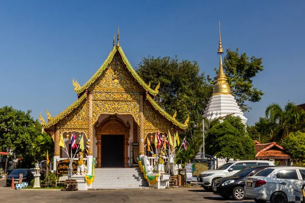 Chiang Mai Thailand Aralik 2019 Wat Chai Phrakiat Tapınağı Tayland — Stok fotoğraf