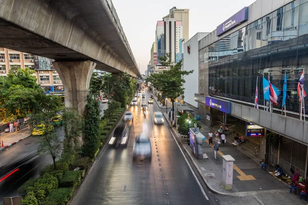 Bangkok Thailand December 2019 View Bts Line Sukhumvit Road Bangkok — 图库照片
