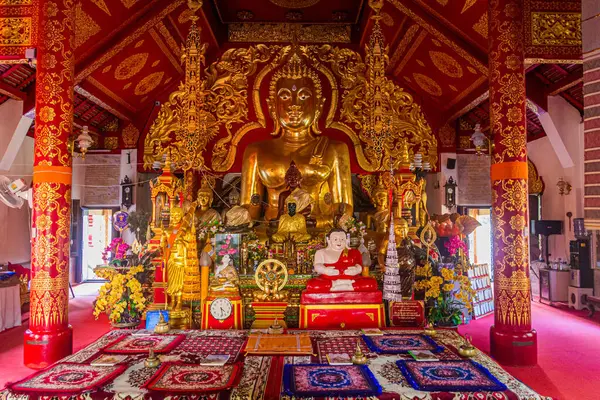 Chiang Rai Thailand Novembro 2019 Interior Templo Wat Klang Wiang — Fotografia de Stock