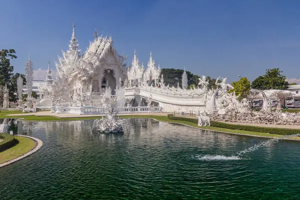 Wat Rong Khun Temple Blanc Dans Province Chiang Rai Thaïlande — Photo
