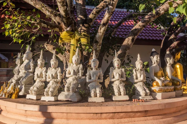 Posągi Buddy Świątyni Wat Phra Singh Chiang Rai Tajlandia — Zdjęcie stockowe