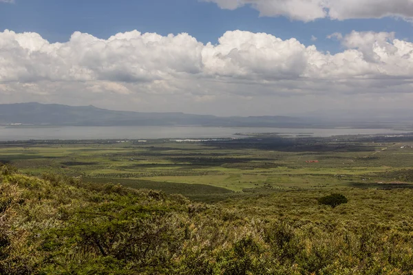 Vista Del Lago Naivasha Desde Volcán Longonot Kenia — Foto de Stock