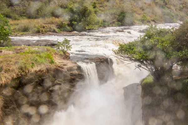 Вид Водопад Мурчисон Реке Виктория Нил Уганда — стоковое фото