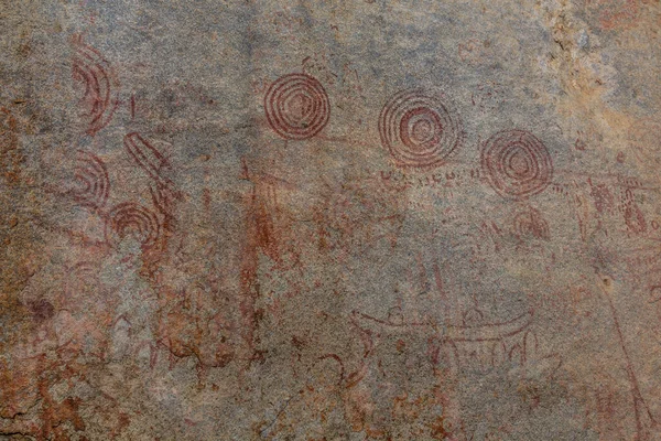 Стародавні Наскельні Малюнки Ньєро Уганда — стокове фото
