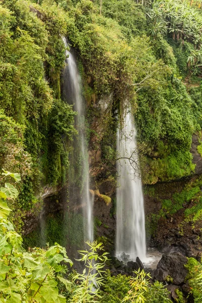 Zicht Sipi Watervallen Oeganda — Stockfoto