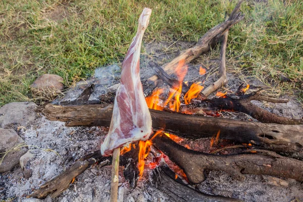 Keçi Budu Kızartılıyor Kenya — Stok fotoğraf