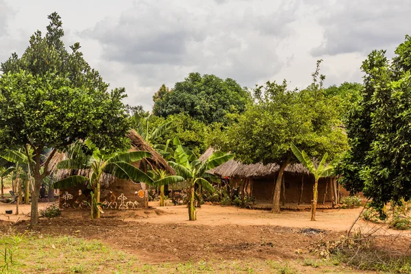 Vesnické Chatrče Nyeru Uganda — Stock fotografie