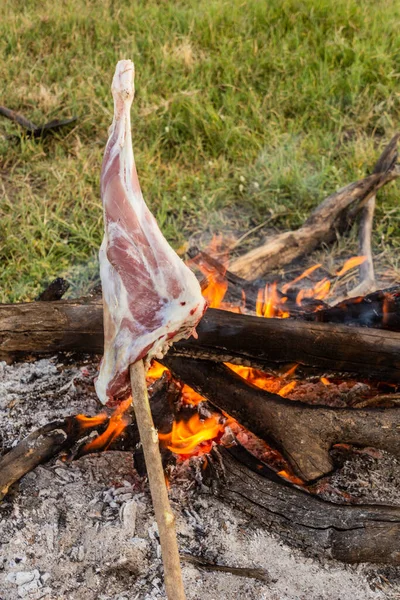 Keçi Budu Kızartılıyor Kenya — Stok fotoğraf