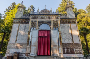 Linderhof Sarayı, Bavyera Eyaleti, Almanya 'da Fas büfesi.