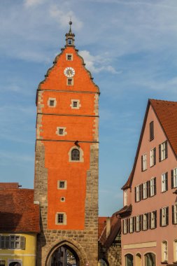 Dinkelsbuhl Wornitztor kapısı, Bavyera Eyaleti, Almanya