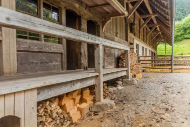 Almanya 'nın Baden-Wuerttemberg kentindeki Gutach köyündeki Kara Orman Açık Hava Müzesi' ndeki eski çiftlik evi.