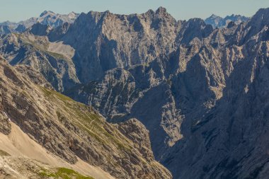 Zugspitze, Almanya 'dan dağların manzarası