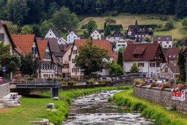 Schiltach, Almanya 'nın Baden-Wurttemberg eyaletindeki Schiltach kasabasında 1 Eylül 2019