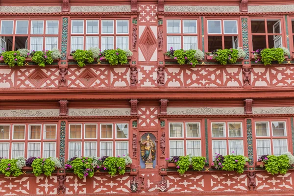 Középkori Ház Dinkelsbuhl Bajorország Németország — Stock Fotó