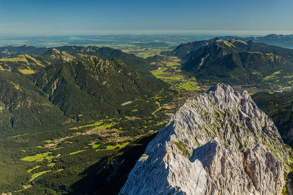 Valle Del Loisach Vista Zugspitze Germania — Foto Stock