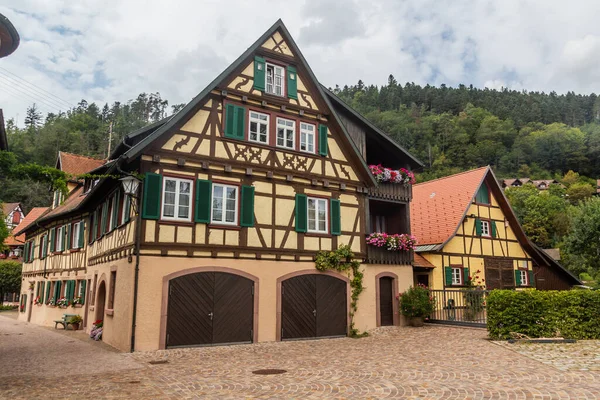 Casa Meia Madeira Aldeia Schiltach Estado Baden Wurttemberg Alemanha — Fotografia de Stock