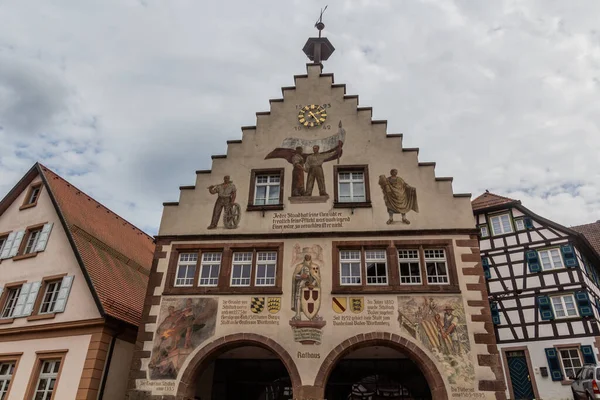 2019年9月1日 德国巴登 符腾堡州Schiltach村的老市政厅 — 图库照片